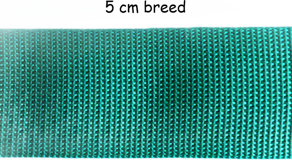 Tassenband - Per 3 meter - 50 mm breed - Groen -   - Nylonband - Banden - Polyesterband - Sterke nylonband - PP band - Hobby - Naaien