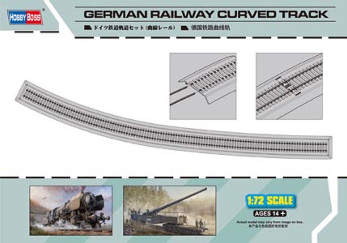 1:72 HobbyBoss 82910 German Railway Curved Track Plastic kit