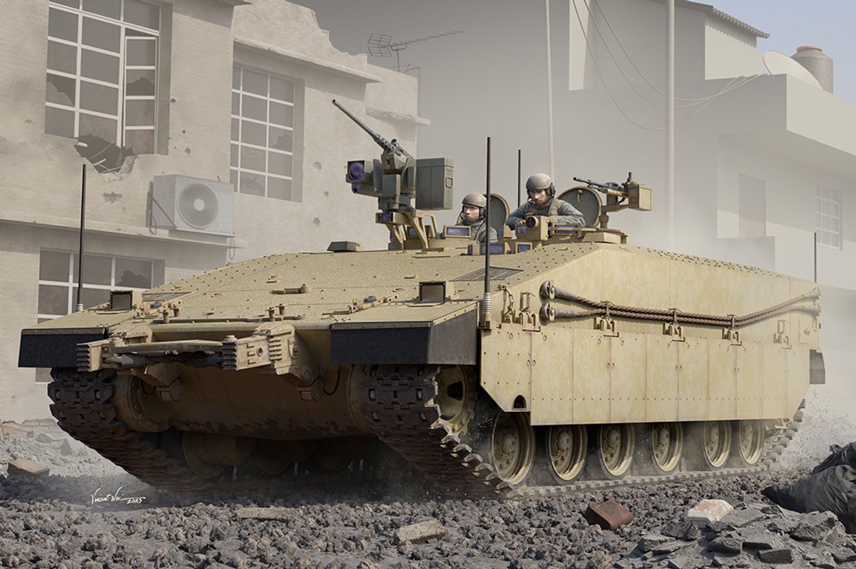 HobbyBoss Modelbouwpakket Militaire voertuigen - 84524 I.D.F. Namer-1 IFV - Militair APC Voertuig Plastic - 1:35 -