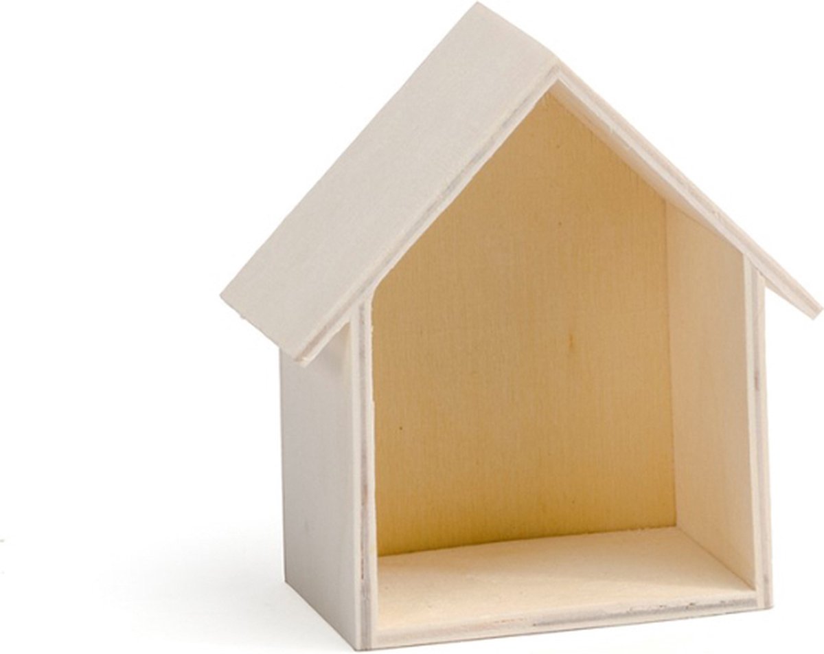 Houten Huisje 6,5x4x8,5 cm