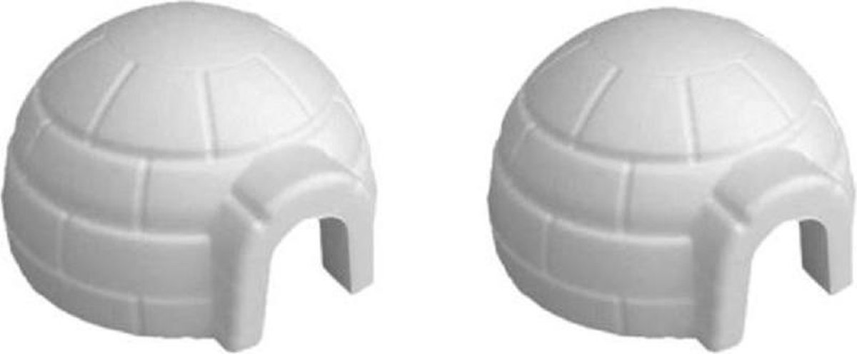 Styropor (piepschuim) iglo groot 2 stuks Ø 15,5 cm hoog 9 cm dikte 1,5 cm