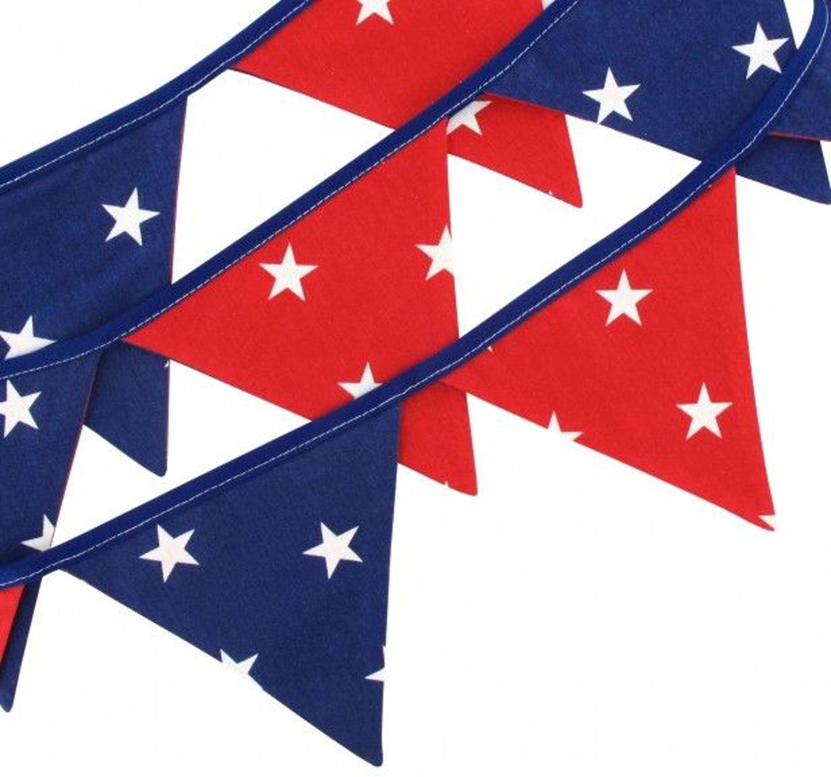 Vlaggenlijn sterren rood/blauw