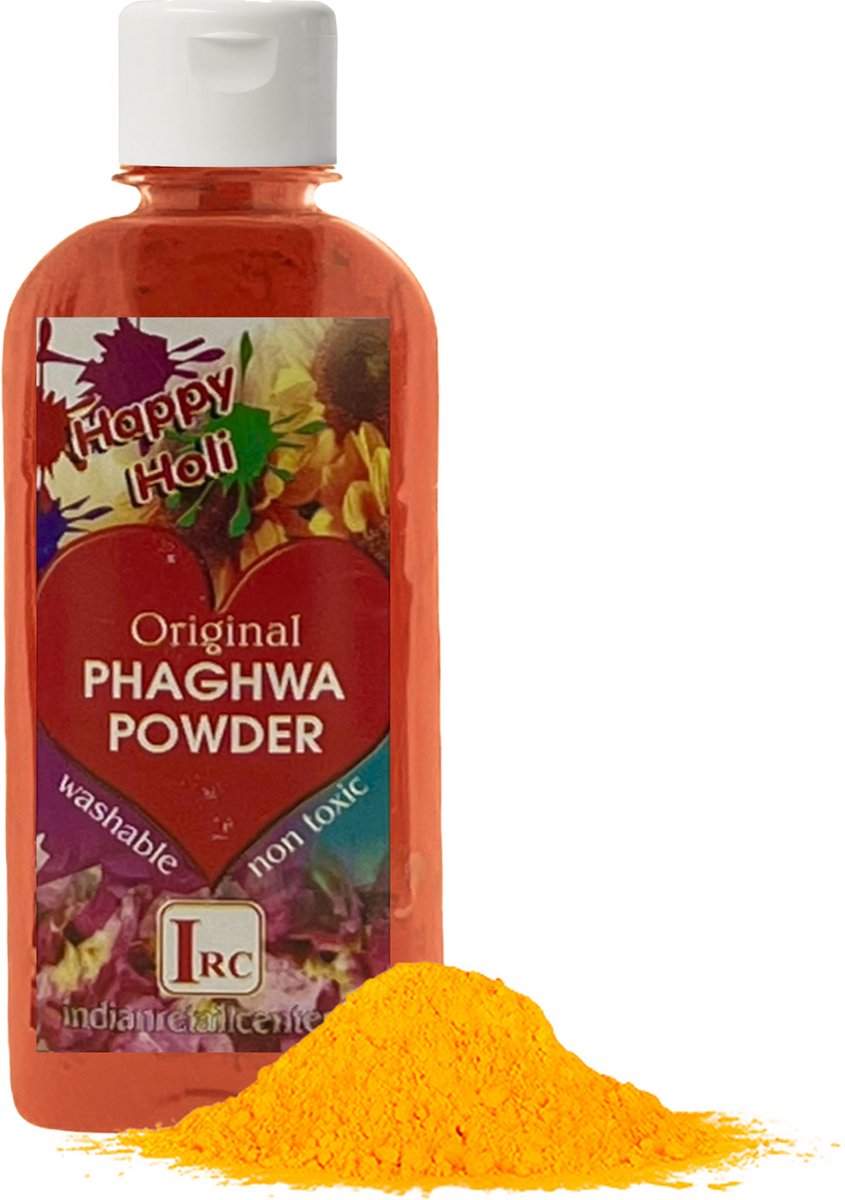 Holi Poeder - Festival Kleurenpoeder - Phaghwa Powder - In Spuitfles - Oranje - 6 Stuks