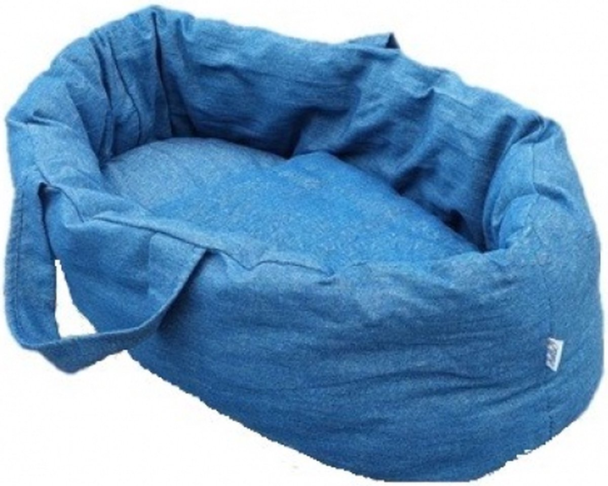   Poppendraagwieg Draagmand poppen Reiswieg poppen jeansblauw