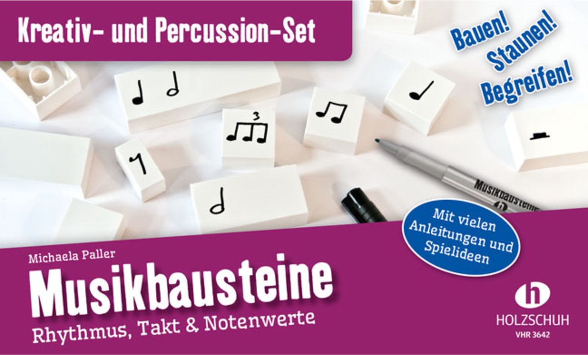 Holzschuh Verlag muziekbausteene Kreativ- en percussie-Set - Muziekspelletjes