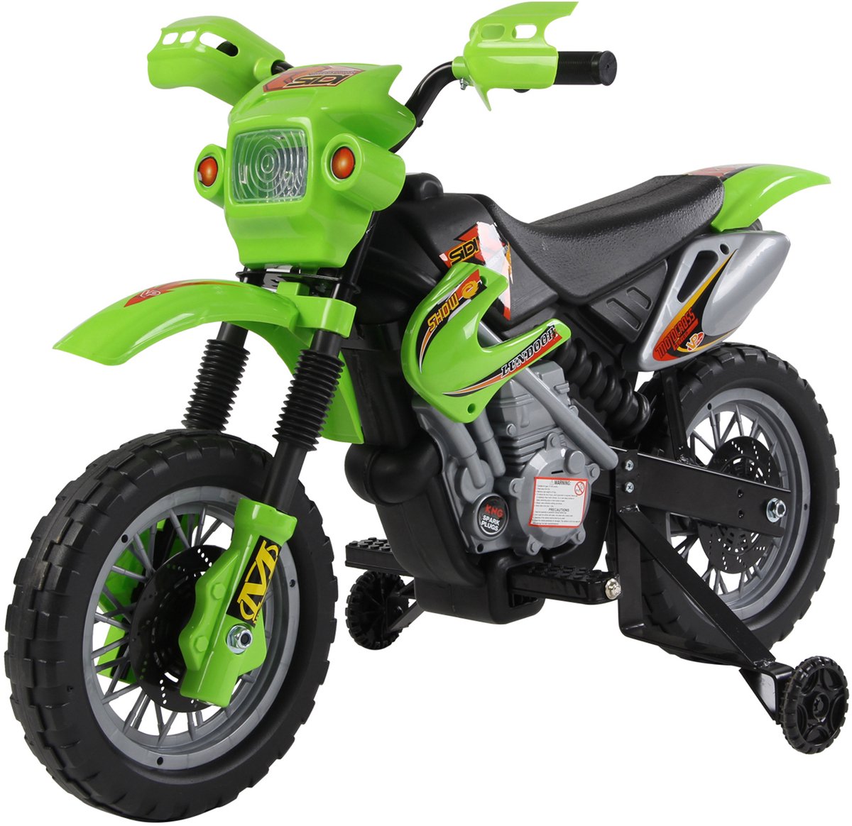 HOMCOM - Elektrische motorfiets - Kunststof - 102x53x66cm - Groen
