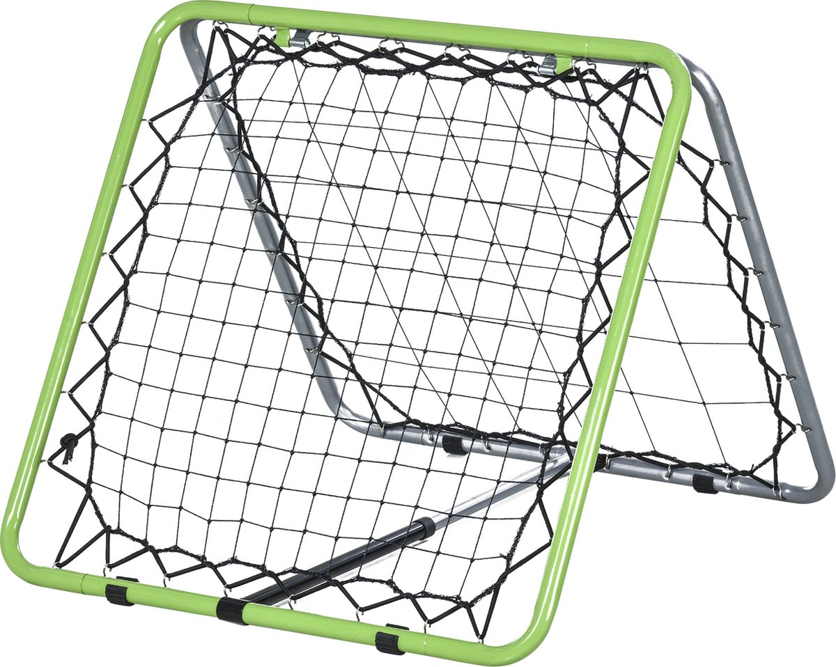 HOMCOM Baseball rebounder kickback goal terugveernet trainingsnet opvouwbaar metaal groen A90-221