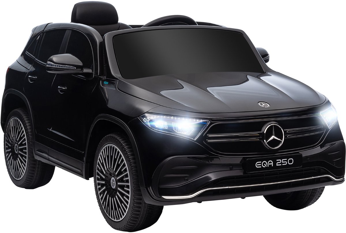 HOMCOM Elektrische kinderauto Kunststof, Metaal 111,5L x 69B x 52,5H cm Zwart