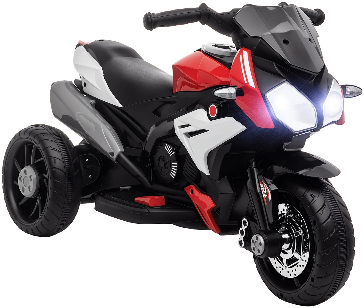 HOMCOM Elektrische kindermotor Kunststof, Metaal 86L x 42B x 52H cm Rood+Zwart