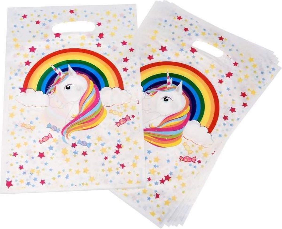 Home & Styling Uitdeelzakjes Eenhoorn 25 X 17 Cm 8 Stuks