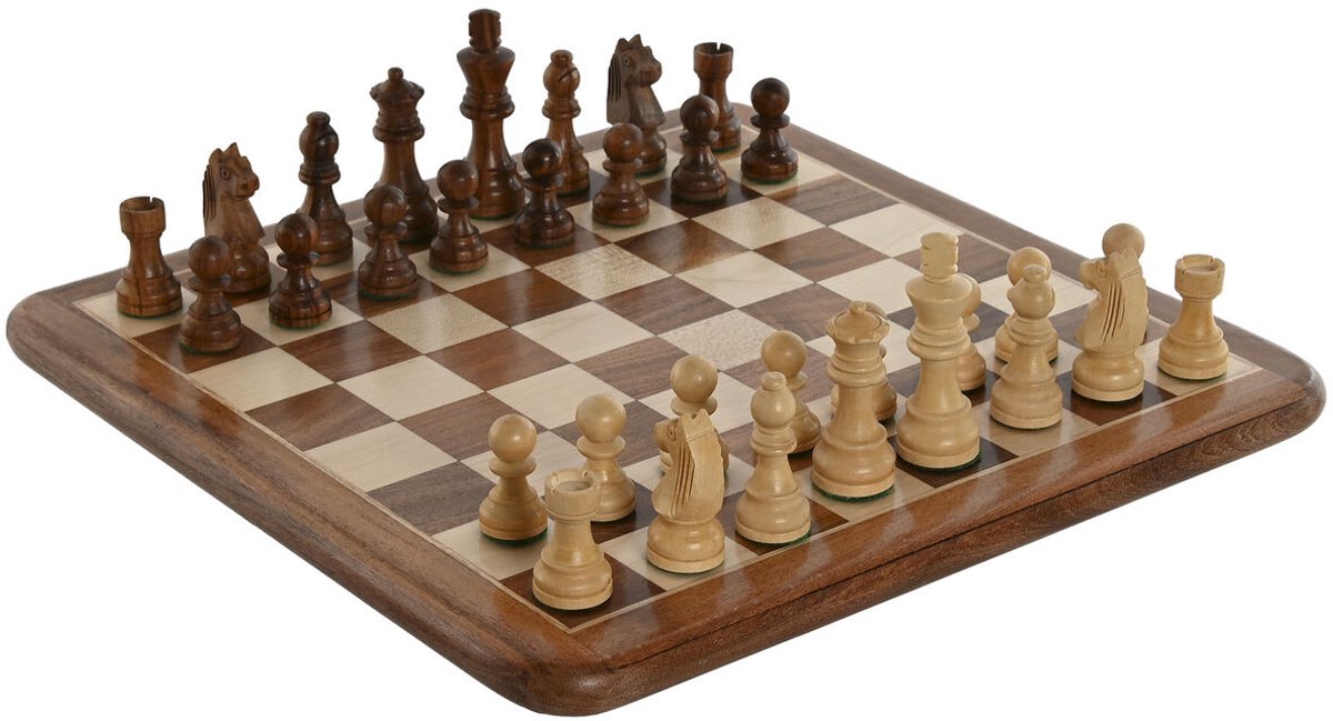 Schaakspel Home ESPRIT Esdoorn Acacia