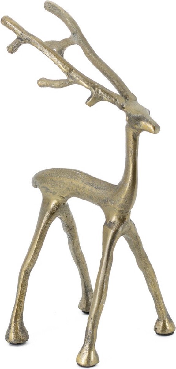 Decoratie beeld metaal hert goud