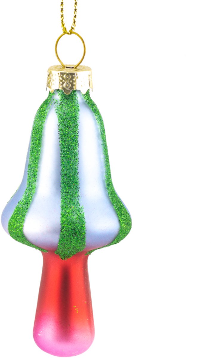 Kerstbal funky paddestoel