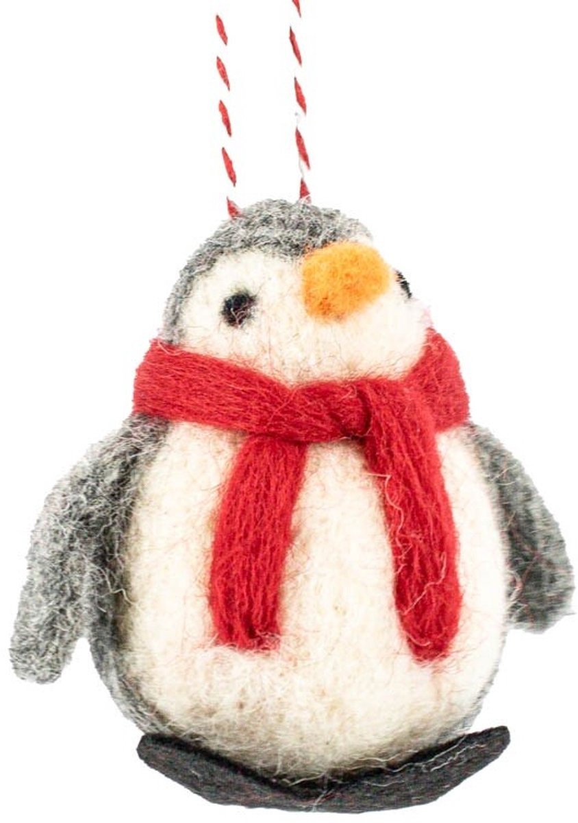 Wollen hanger pinguin sjaal