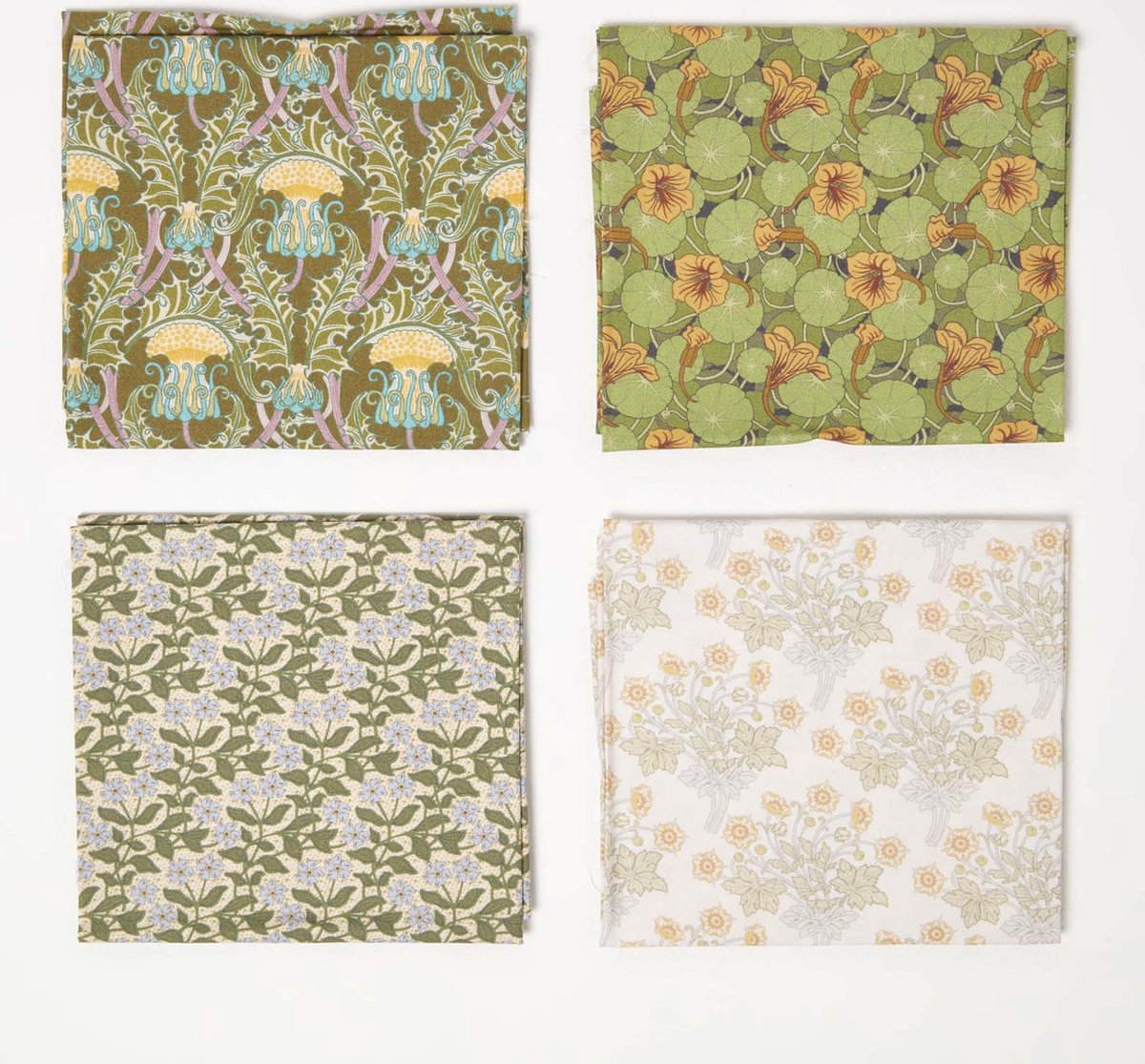 Homescapes Patchworkstoffe Maurice Pillard Verneuil Art I – 4er-Set Fat Quarter, 100% Baumwolle