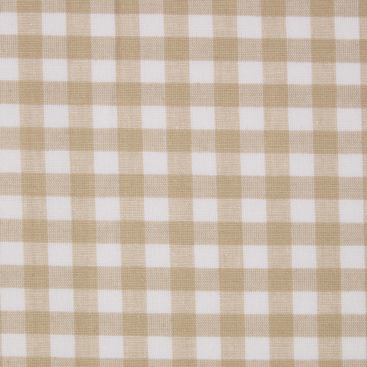 Homescapes Vichy geruite katoenen stof - verkocht per meter beige-wit, 150 cm breed