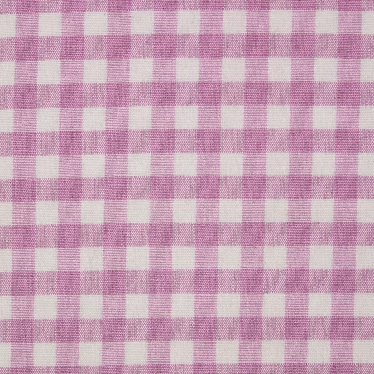 Homescapes Vichy geruite katoenen stof - verkocht per meter roze en wit, 150 cm breed