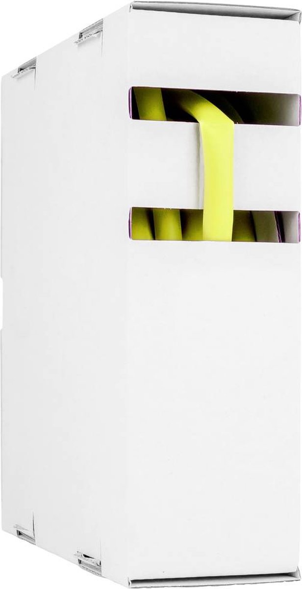 Hongshang 211184248 Krimpkous zonder lijm Geel 9.50 mm 4.80 mm Krimpverhouding:2:1 10 m