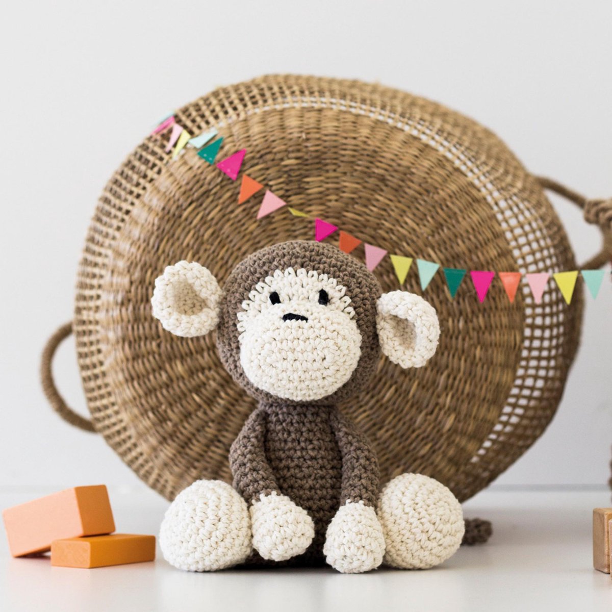 Amigurumi haken Nederlands garenpakket aapje   (exlusief vulling)