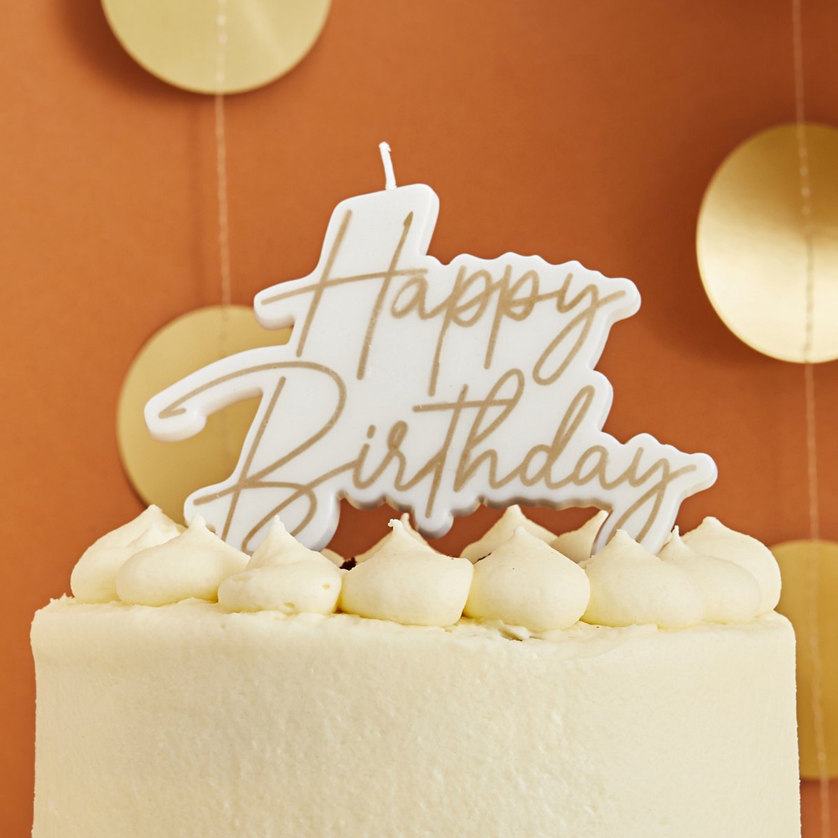 Happy Birthday - Goud & Wit