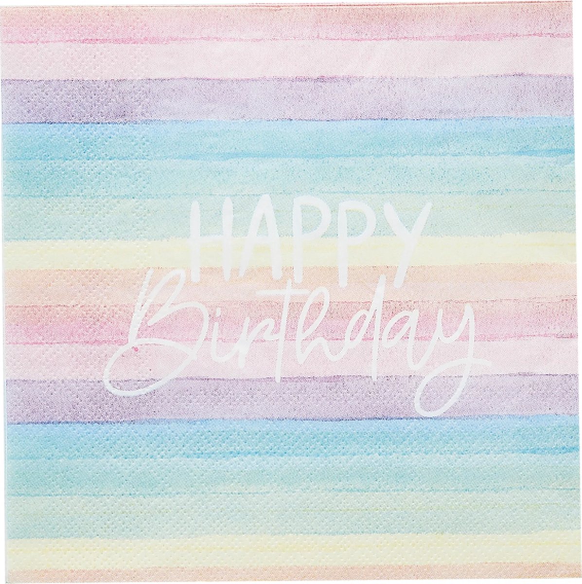 Regenboog Happy Birthday - 16 stuks