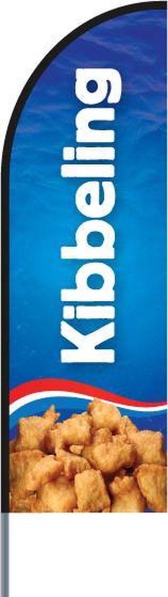 Beachflag - Kibbeling - Beachflag inclusief mast - Horecavlaggen.nl
