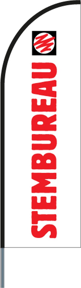 Beachflag - Stembureau - Beachflag inclusief mast - Horecavlaggen.nl