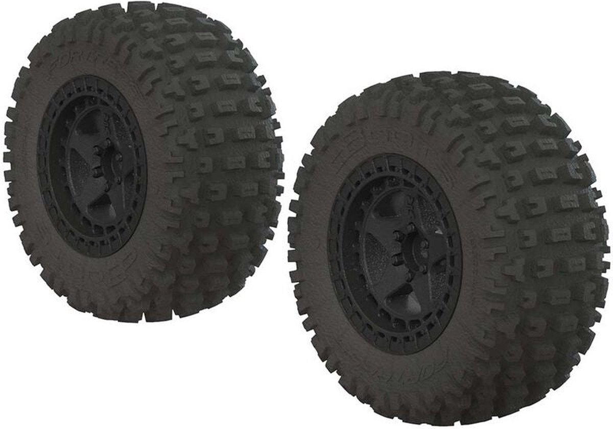 AR550042 Fortress SC Tire Set Glued Black (2)