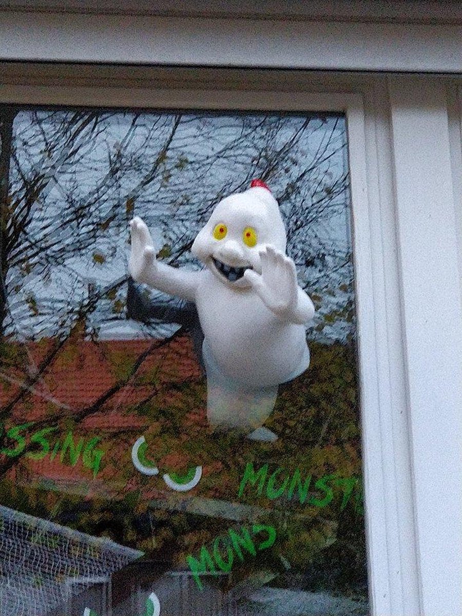 Halloween Spook door het raam