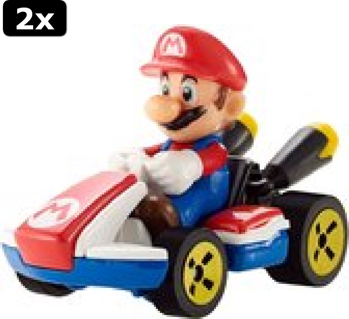 2x Hot Wheels Mario Kart Replica Diecast Mario