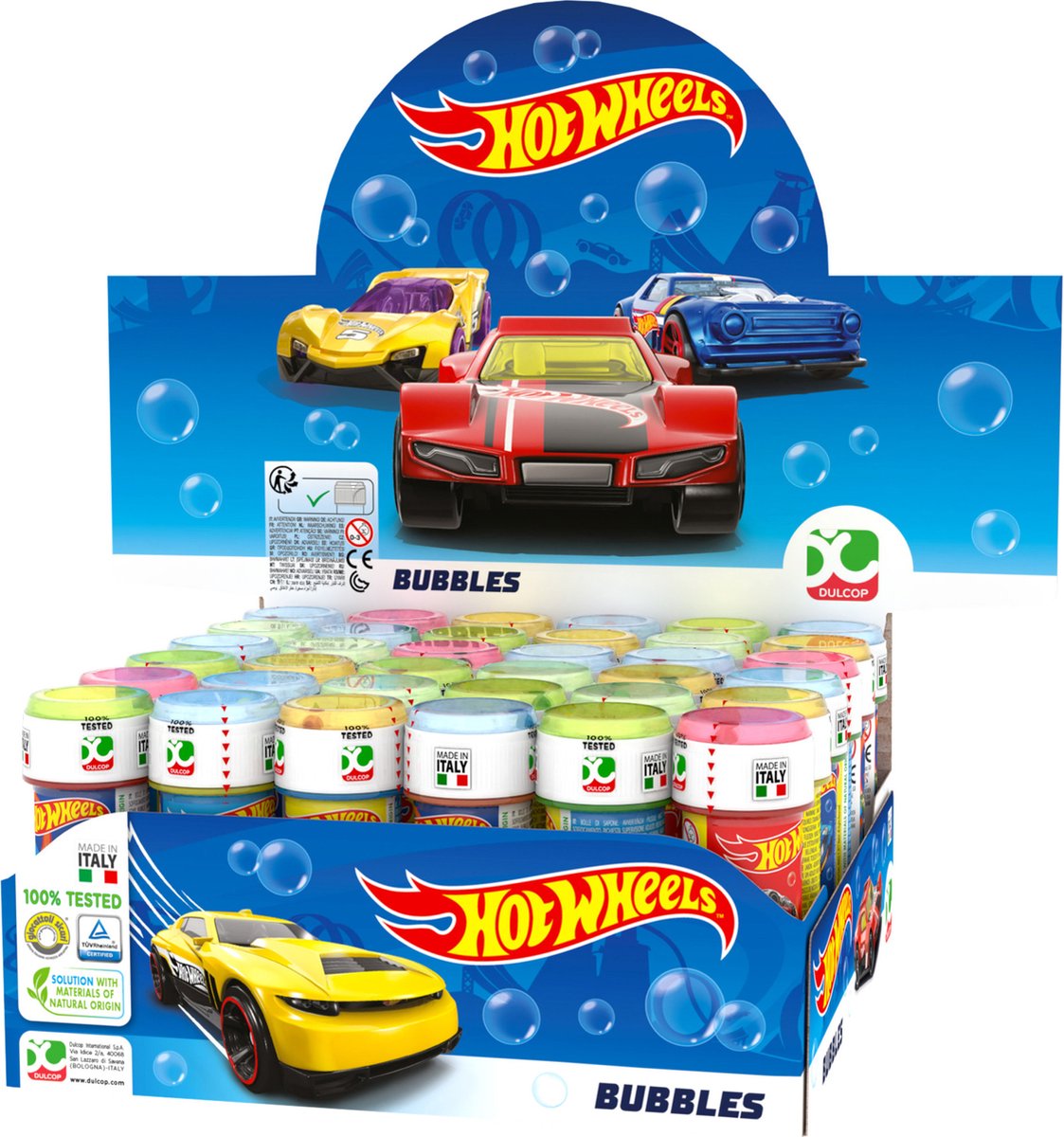 6x   race autos bellenblaas flesjes met spelletje 60 ml voor kinderen - Uitdeelspeelgoed - Grabbelton speelgoed