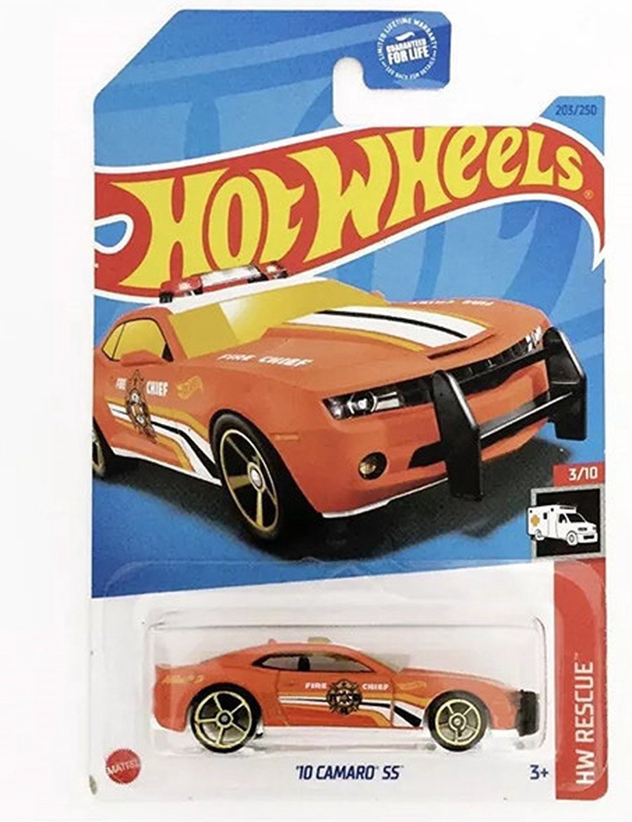 HOT WHEELS 10 CAMARO SS ORANGE 203/250 1:64 HW RECUE FIRE CHIEF 3/10