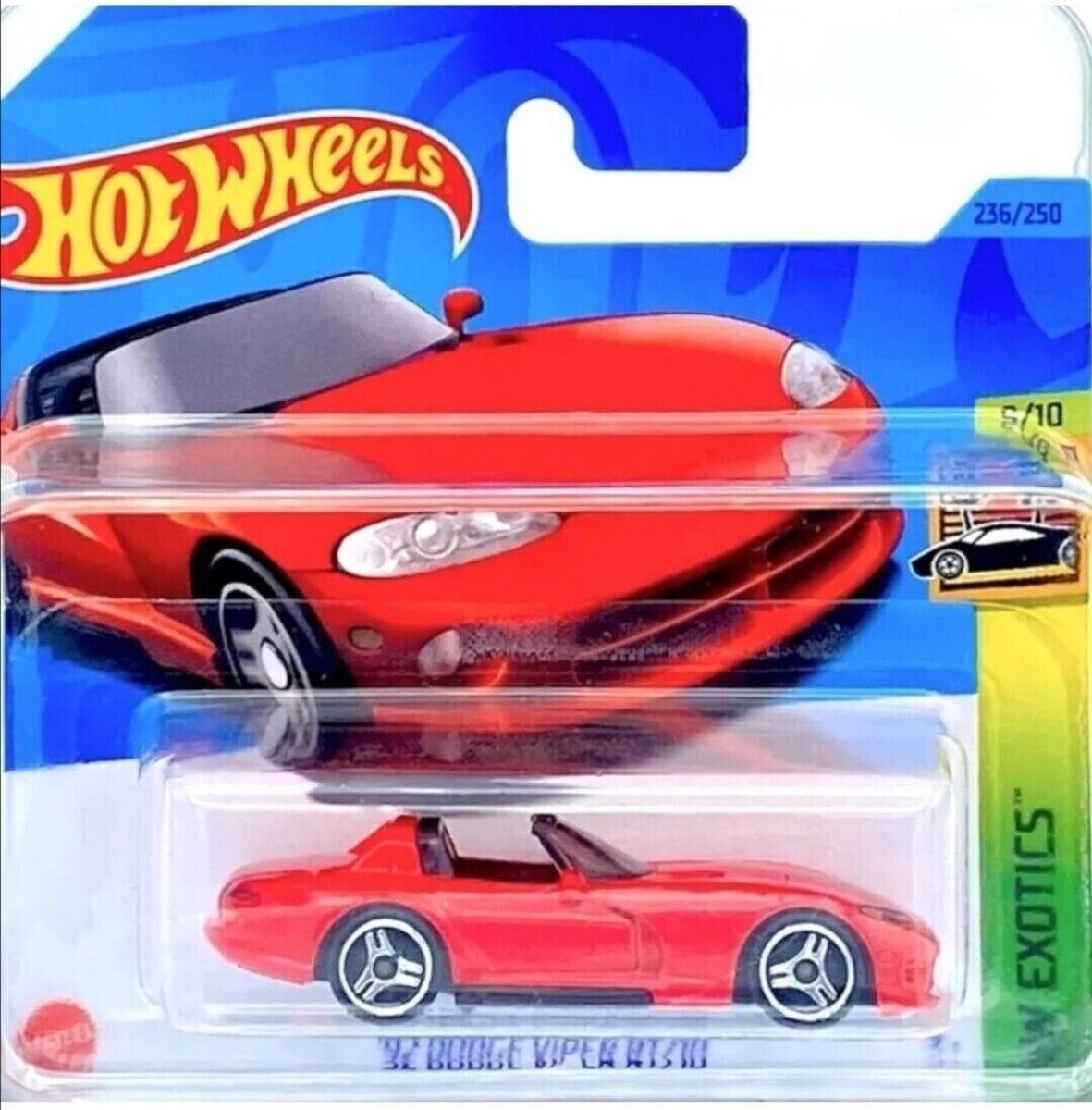 HOT WHEELS 92 DODGE VIPER RT/10 HW EXOTICS 9/10