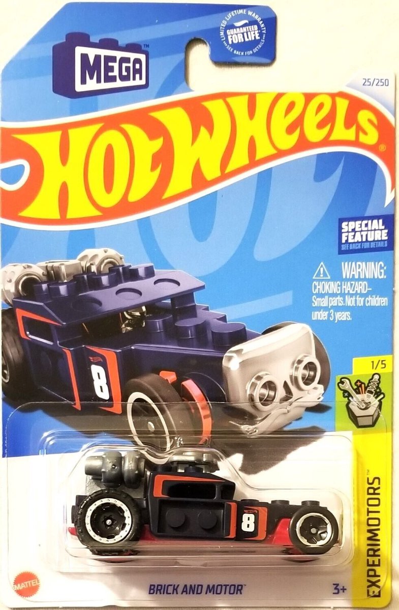 HOT WHEELS BRICK AND MOTOR 25/250 1:64 EXPERIMOTORS 1/5 DARK BLUE