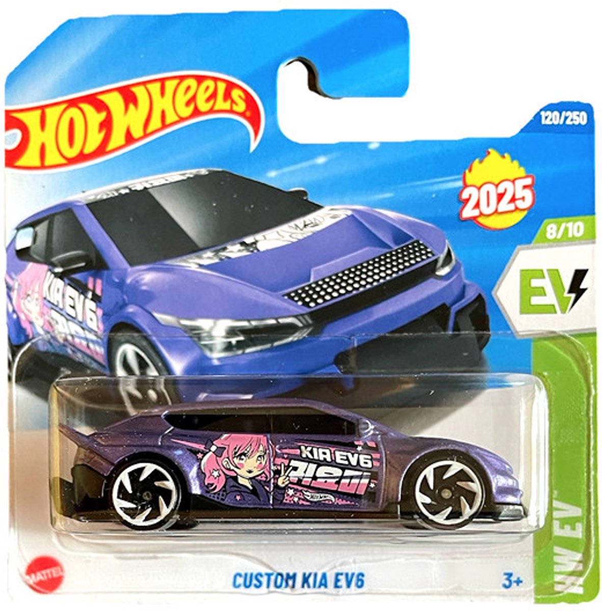 HOT WHEELS CUSTOM KIA EV6 PURPER 120/250 1:64 HW EV 8/10