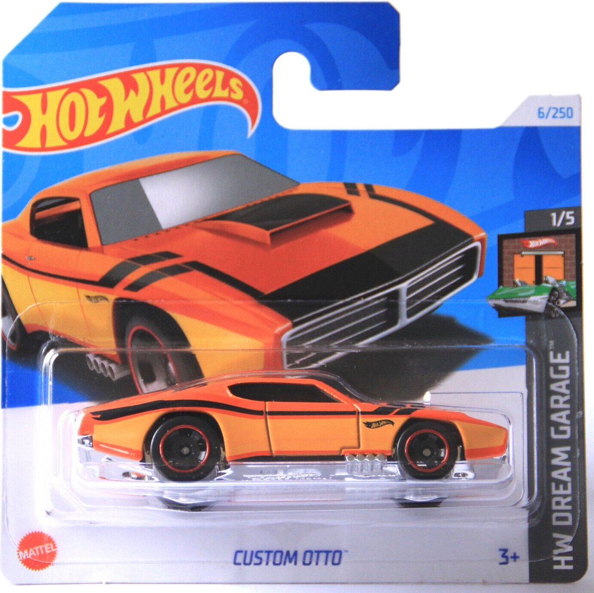 HOT WHEELS CUSTOM OTTO 6/250 ORANGE 1:64 HW DREAM GARAGE 1/5