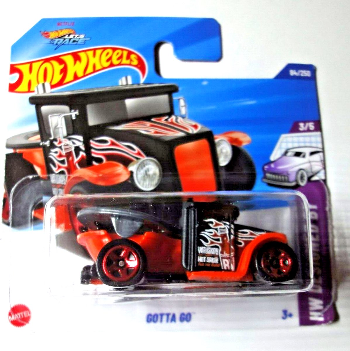 HOT WHEELS DESIGNED BY 84/250 ORANGE/BLACK 1:64 HW DESIGNED BY 3/5
