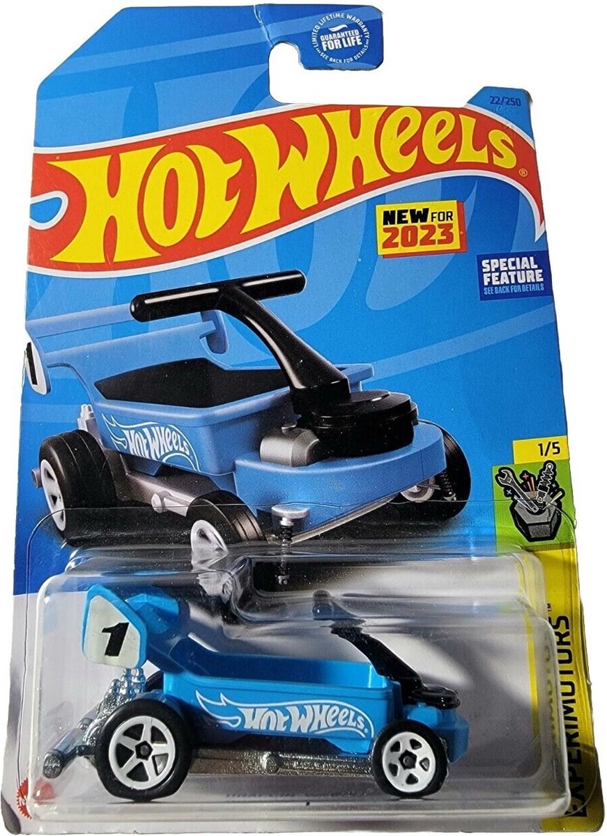 HOT WHEELS DRAGGIN WAGON 22/250 BLAUW EXPERIMOTORS 1/5 (1:64)