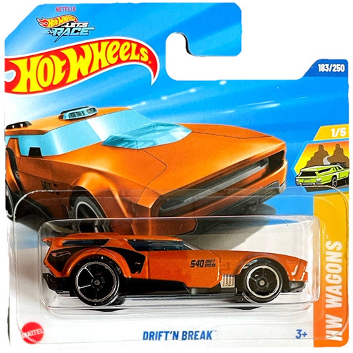 HOT WHEELS DRIFN BREAK 540 CAR OLUCHI TERRACOTTA BROWN 183/250 1:64 HW
