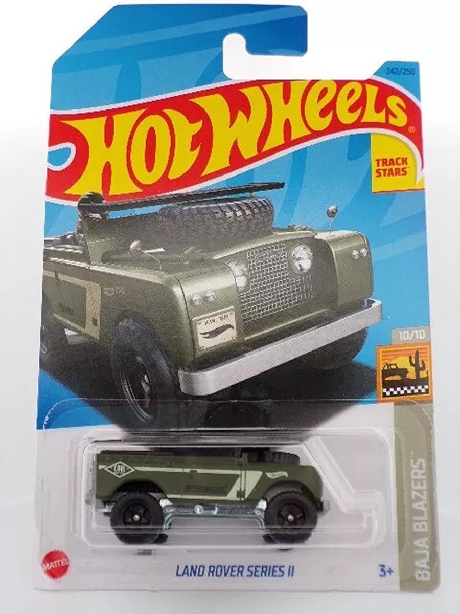 HOT WHEELS LAND ROVER SERIES II ARMY GREEN 242/250 HW BAJA BLAZERS 10/10 1:64