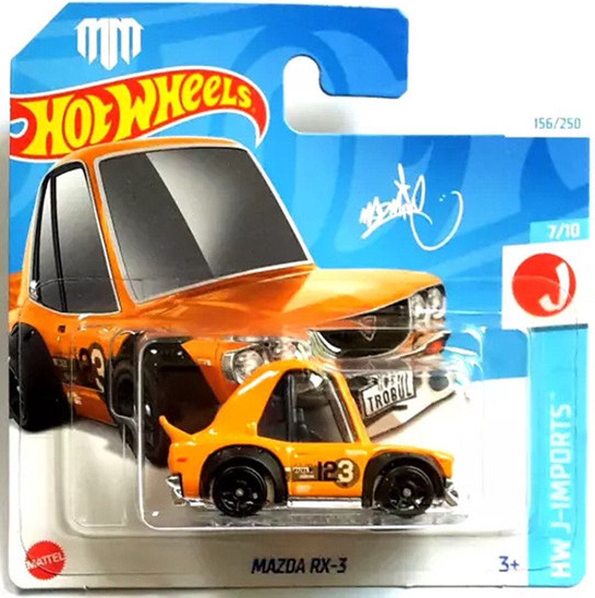 HOT WHEELS MAZDA RX-3 ORANGE 156/250 1:64 HW J-IMPORTS 7/10