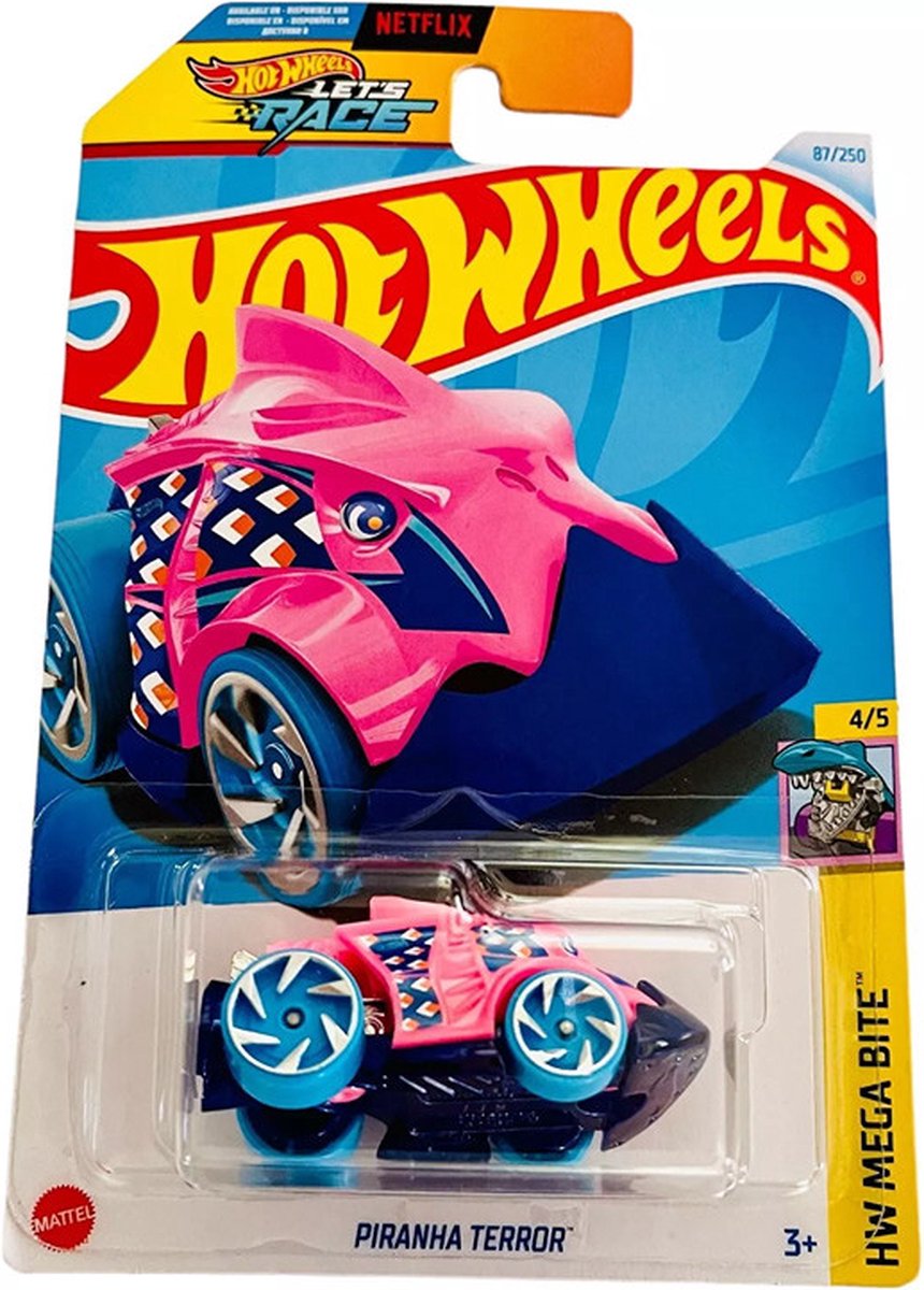 HOT WHEELS PIRANHA TERROR 87/250 PINK 1:64 HW MEGA BITE 4/5