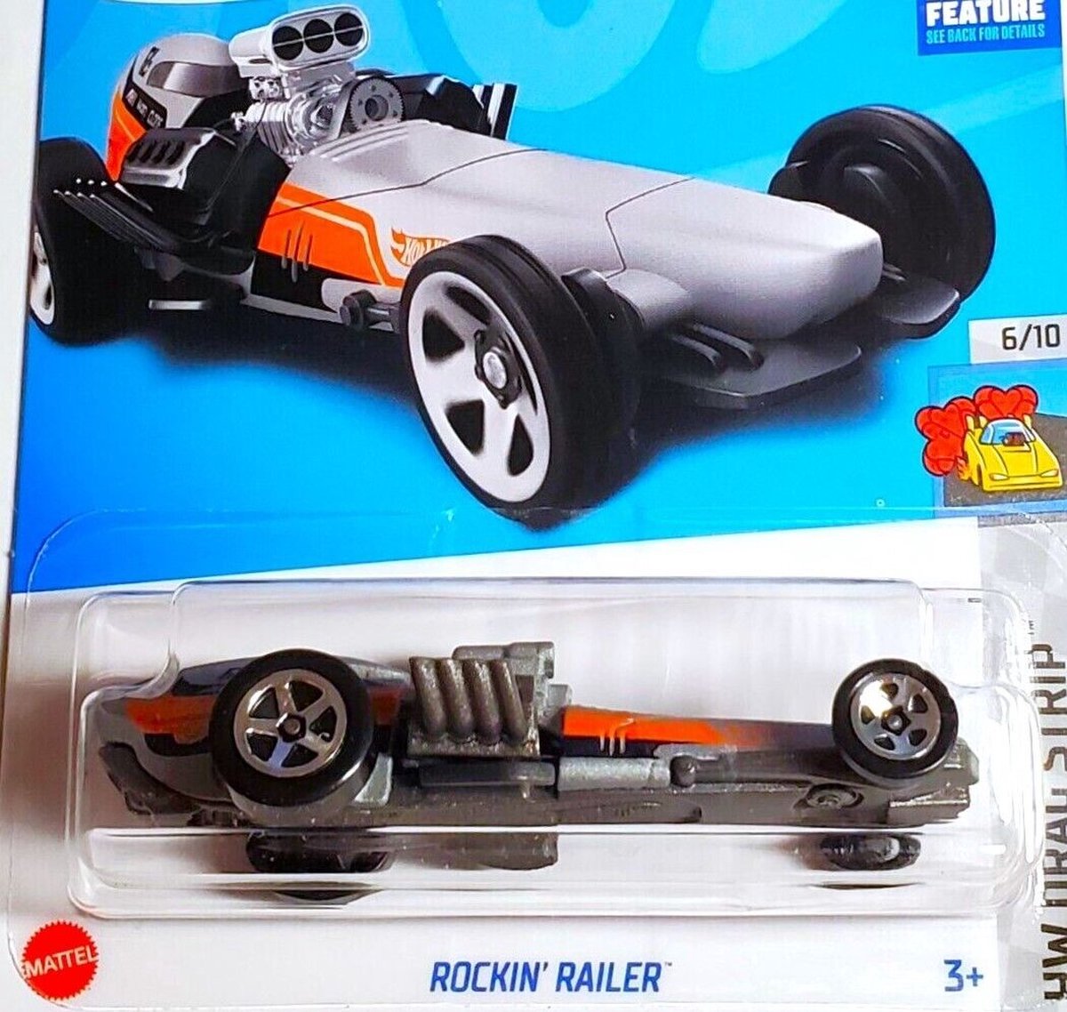 HOT WHEELS ROCKIN RAILER SILBER 171/250 (1:64) HW DRAG STRIP 6/10