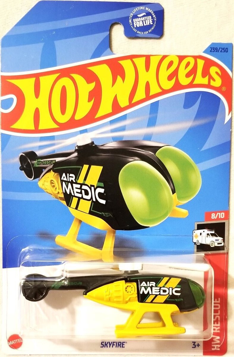 HOT WHEELS SKYFIRE AIR MEDIC 239/250 (1:64) HW RESCUE 8/10