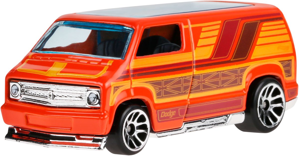 Hot Wheels 77 Dodge Van, Auto, 3 jaar, Metaal, Oranje