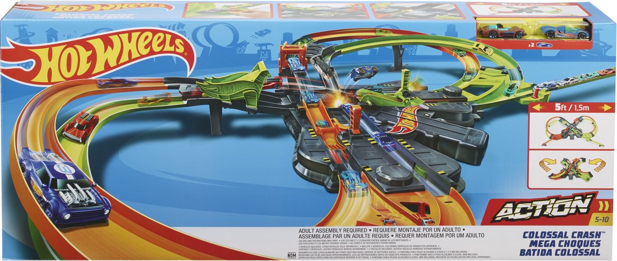 Hot Wheels Action Gigantische Achtvormige Botsing - Racebaan