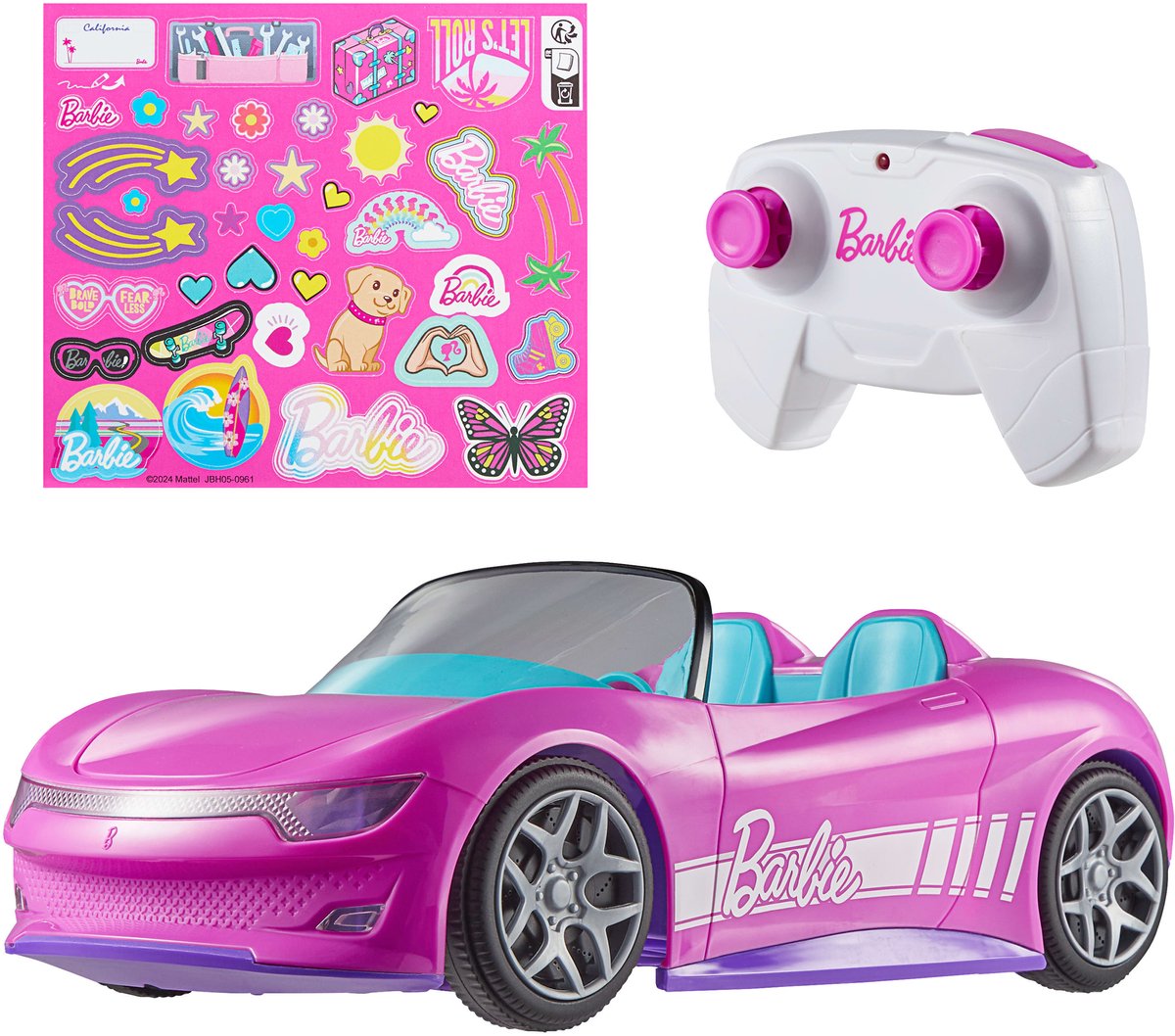 Hot Wheels Barbie Cabriolet met Afstandsbediening