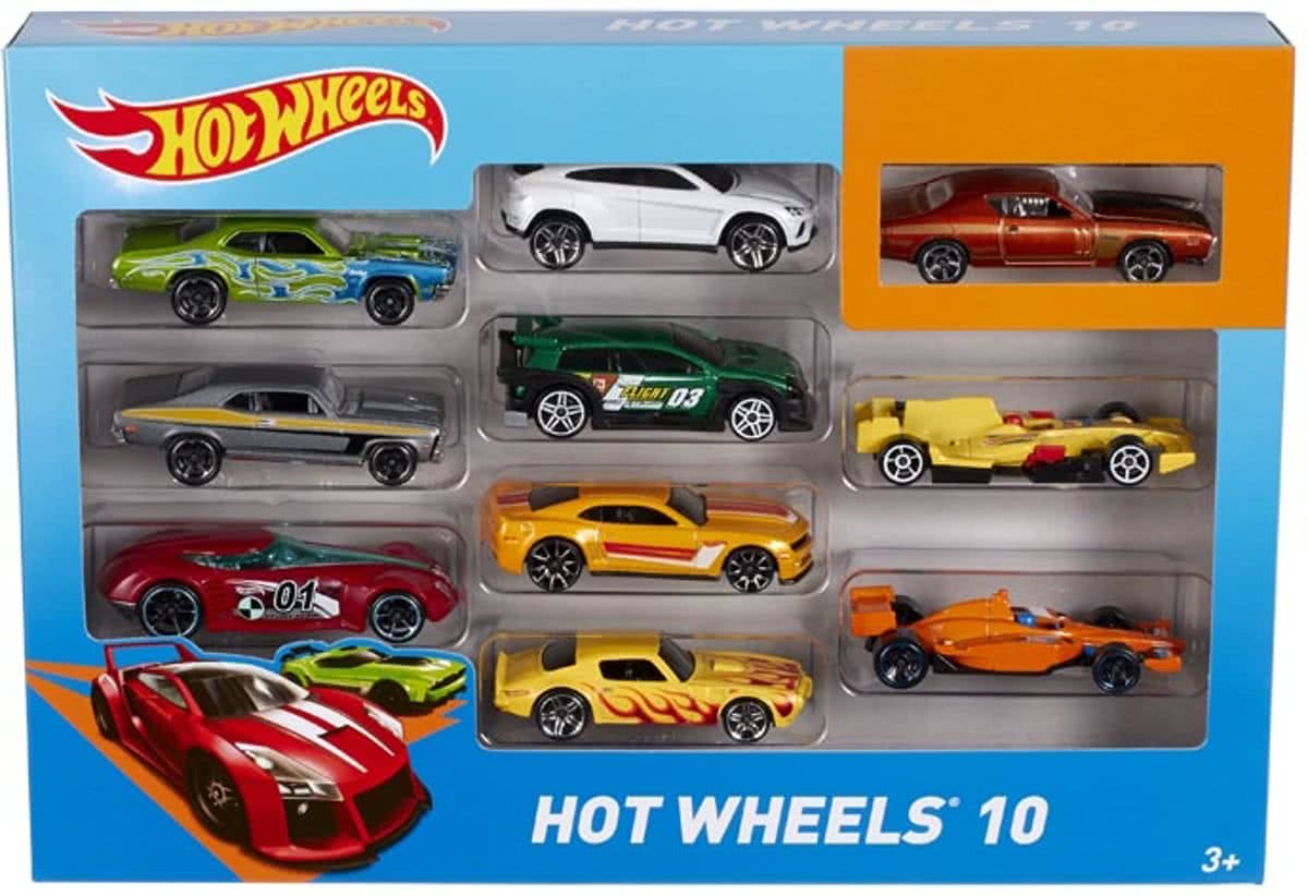 Hot Wheels Cadeauset met 10 Autos