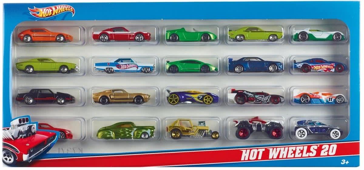 Hot Wheels Cadeauset met 20 Autos