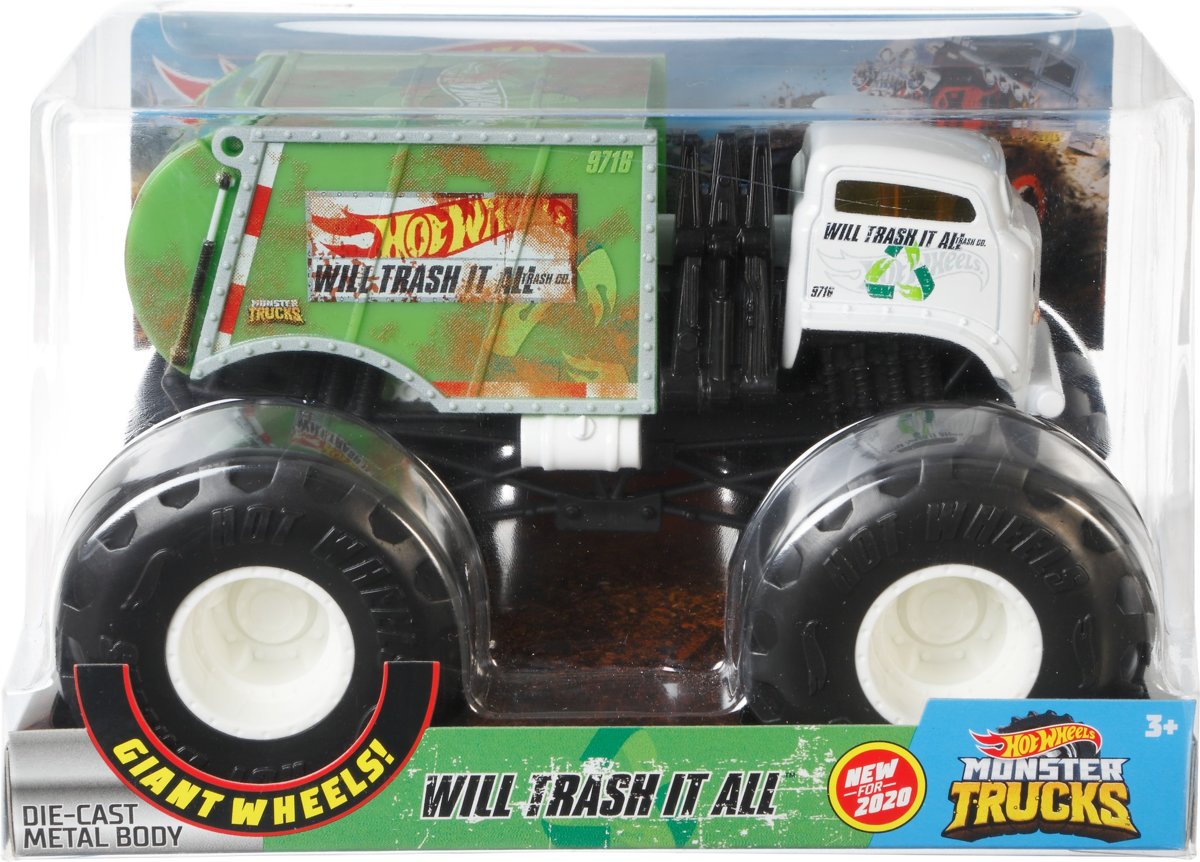 Hot Wheels Monster Trucks 1:24 Schaal DieCast - Will Trash It All